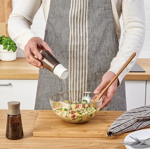 ملّاحة ملح وفلفل, زجاج/بني, 12 سم