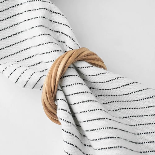 4 قطع حلقات مناديل خيزران