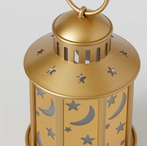 فانوس LED, يعمل بالبطارية لون نحاسي