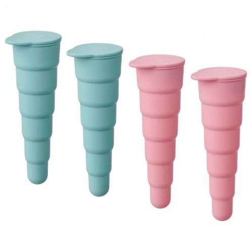 Ice lolly maker, pop-up turquoise/pink, 16 cm