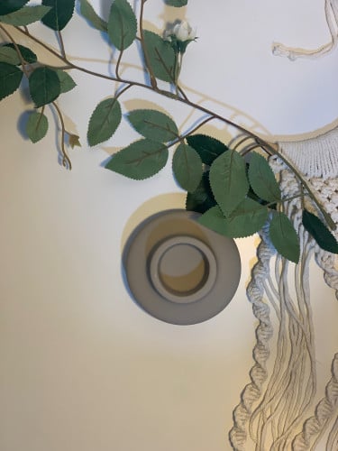 حامل شمع لون بيج