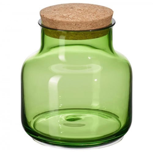 مرطبان زجاجي أخضر بغطاء فلين 700 مل