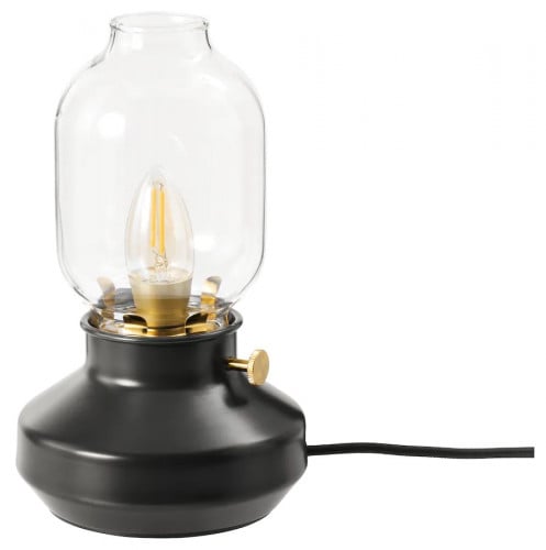 مصباح طاولة أسود