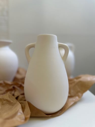 جرة فخار لون طبيعي كبير 17 سم