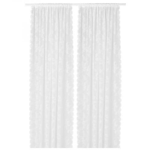 ستائر شبكية، 1 زوج, أبيض-عاجي, ‎145x300 سم‏