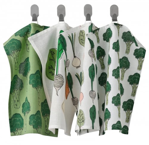 طقم من 4 مفارش بنقش خضار