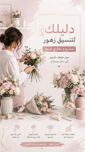 لمن يريد تعلم تنسيق الزهور وفتح مشروعك الخاص دليلك...