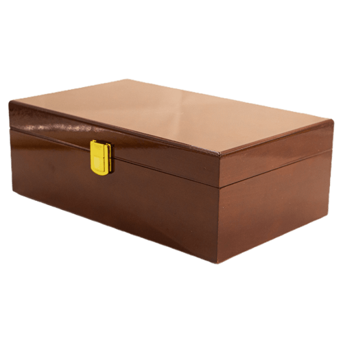 صندوق خشبي بني