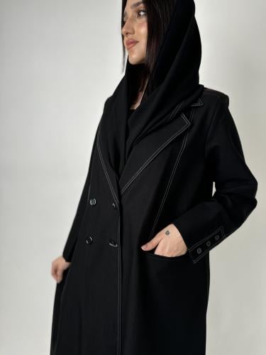 عباية بقماش لمار مع جيوب امامية