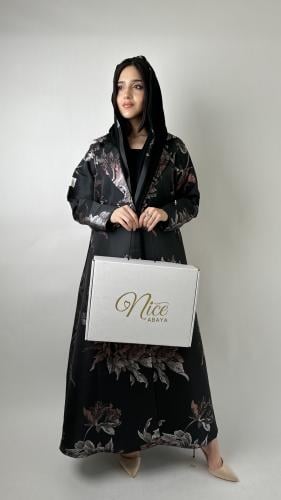 عباية بقماش جاكار كوري مشجر