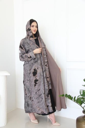 عباية تو فيس بقماش صيفي مبطن و طرحه مبطنه نفس القم...