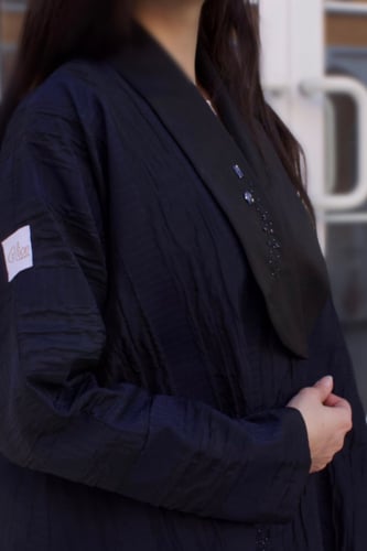 عباية جاكار مع شك كحلي مع اسود