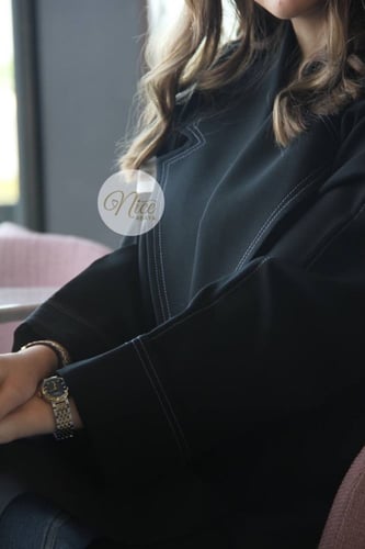 عبايه قماش لمار اسود