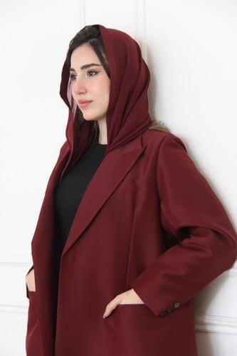 عباية تفته تايواني مبطنه بتصميم بليزر انيق