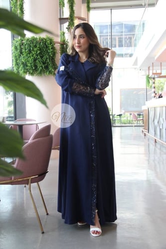 عبايه قماش لمار كحلي