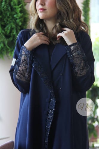 عبايه قماش لمار كحلي