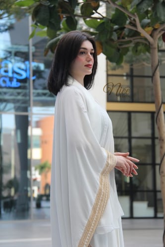 عبايه بشت قماش ملكي