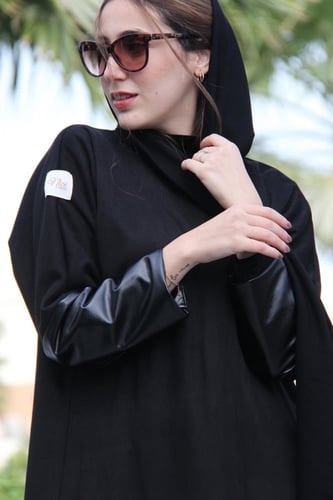 عباية شتوية بقماش شمواه و الكم جلد