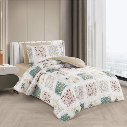 مفرش دزني نفر نص وجهين 4قطع