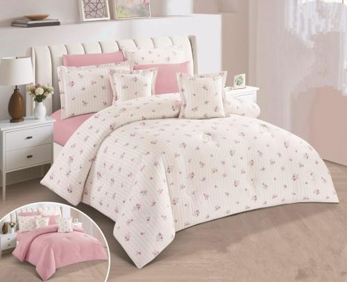 مفرش الماس نفرنص قطن وجهين 5قطع