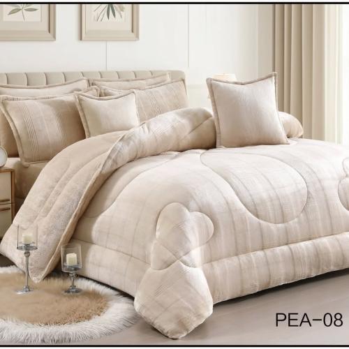 مفرش سنوو كوين شتوي جاكر مع فرو 4قطع