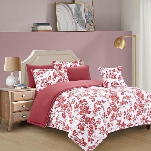 مفرش ورده نفر ونص كوين 5قطع