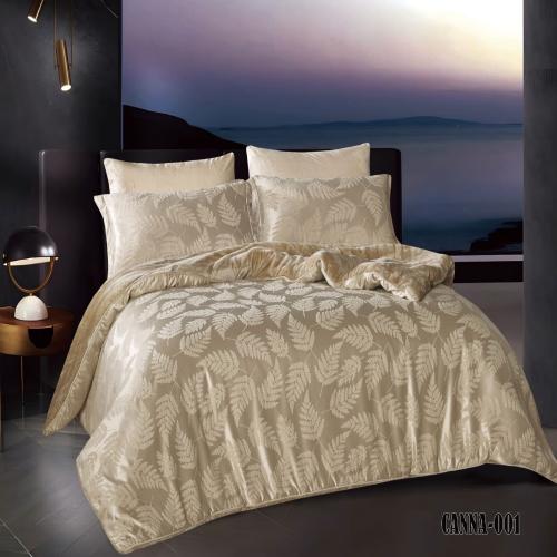 مفرش مونسا كوين شتوي جاكر مع فرو 4قطع