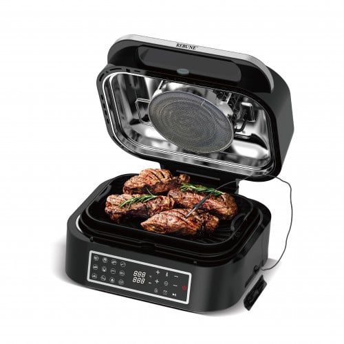 ريبون شواية هوائية وقلاية احترافية 6 لتر 1800 واط...