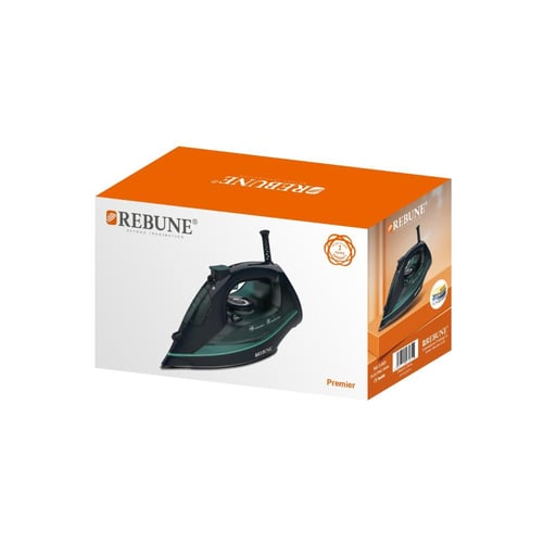 مكواة بخار ريبون 2400 واط - 300 مل - أسود وأخضر -...