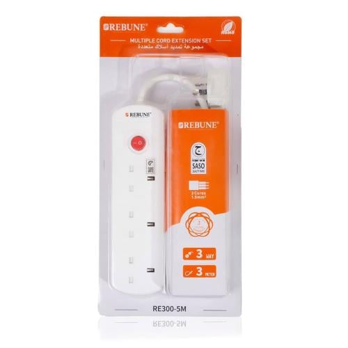 ريبون توصيلة كهربائية 3 منافذ بقوة 2990 واط - 3 مت...