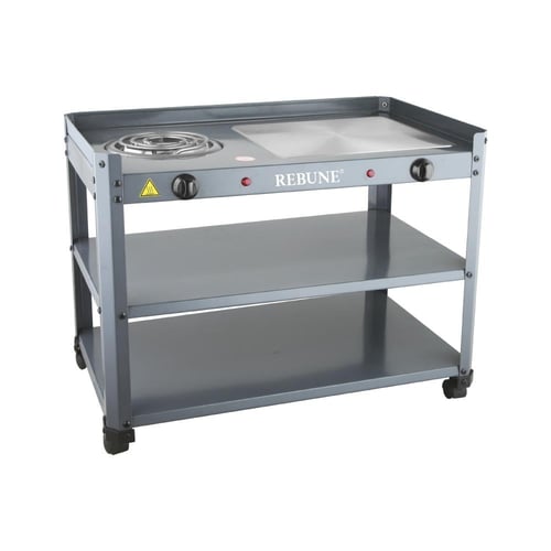 سخان منقل كهربائي 1250 واط - 1 شعلة - رفين - فضي -...