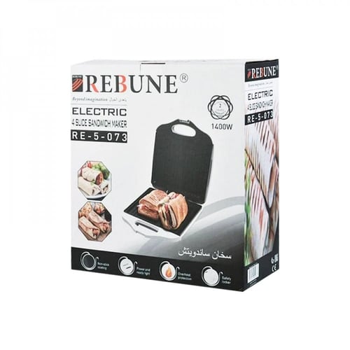 ريبون سخان ساندوتش 4 شرائح 1400 واط بطبقة غير قابل...
