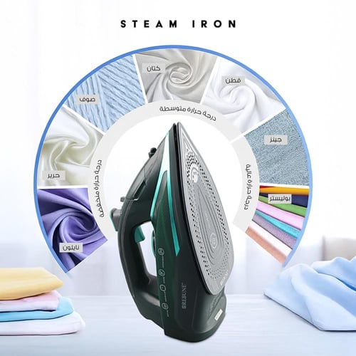 ريبون مكواة بخار بريميوم 3050 واط 320 مل مضاد للتن...