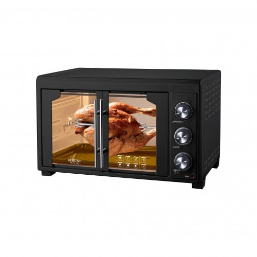 ريبون فرن كهربائي فرنسي 45 لتر - 2000 واط - أسود -...