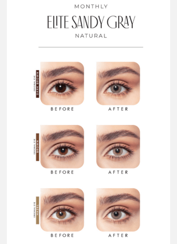 عدسات بيلا ايليت- زينة فقط- شهرية - مع محلول