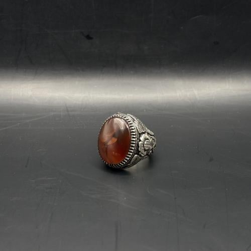 خاتم عقيق يماني كرزي مصور