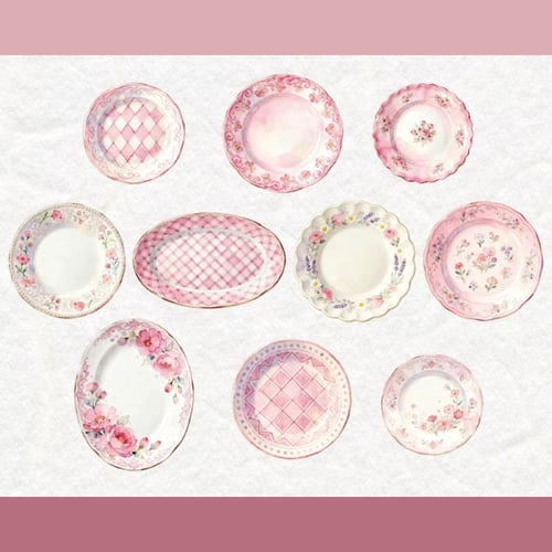 10 ورقات حجم كبير ملصقات ملاحظات بطابع خزفي بعدة أ...