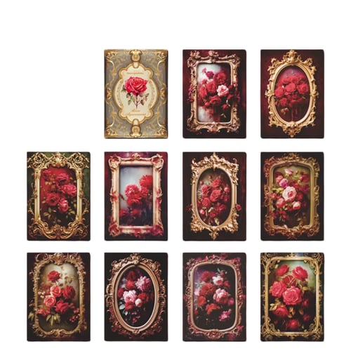 30 ورقة / حزمة أوراق حرفية زخرفية بطابع زهور فينتا...