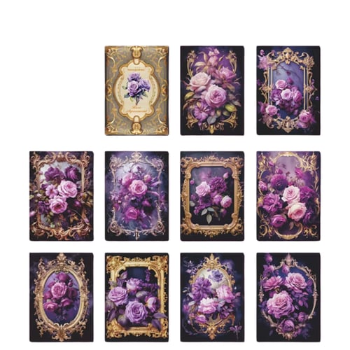 30 ورقة / حزمة أوراق حرفية زخرفية بطابع زهور فينتا...