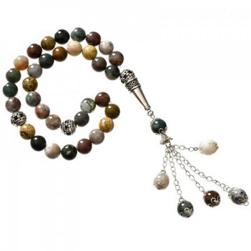 سبحة حجر طبيعى متعدد الالوان