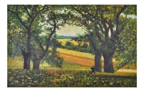 لوحة طبيعة صامتة رسم زيتي مقاس 60 * 90 سم بدون برو...