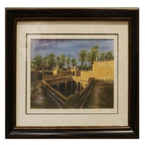 لوحة اثار سعودية عتيقة