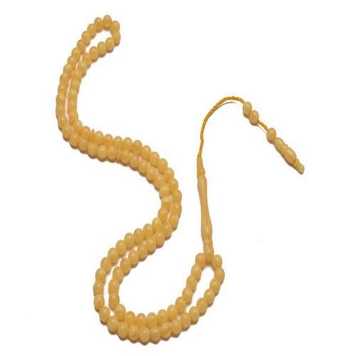 سبحة كبس بولندي دائرى اصفر اللون