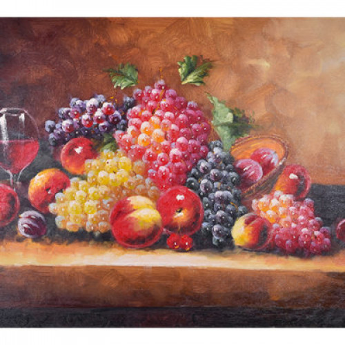 لوحة طبيعة صامتة رسم زيتي مقاس 50 * 60 سم بدون برو...