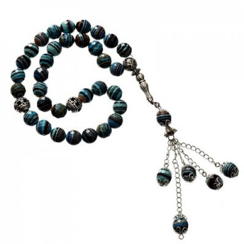 سبحة حجر طبيعى الكتريك الالوان