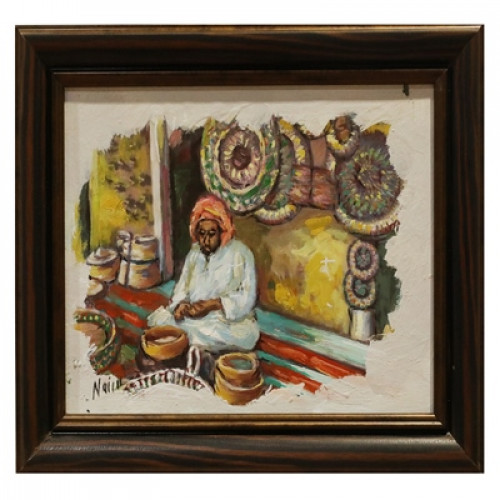 لوحة صناعة الاوانى الفخارية