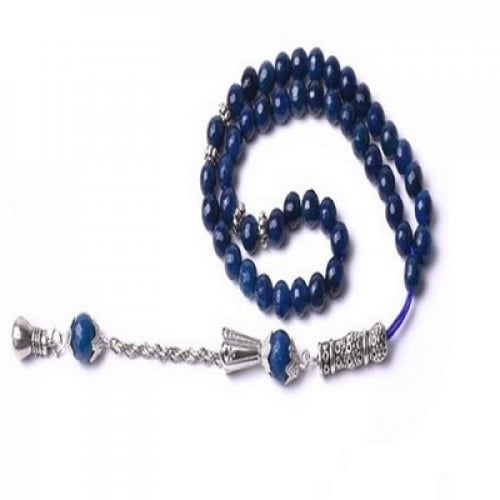 سبحة عقيق ازرق اللون