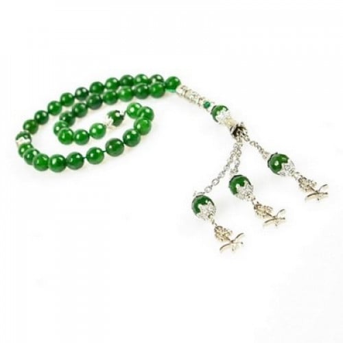 سبحة يسر طبيعى اخضر اللون