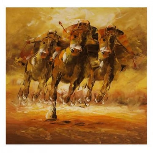 لوحة سباق الخيول 3 .مقاس 50*60 سم