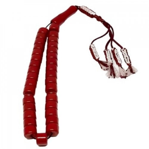 سبحة تراب كهرمان اسطواني